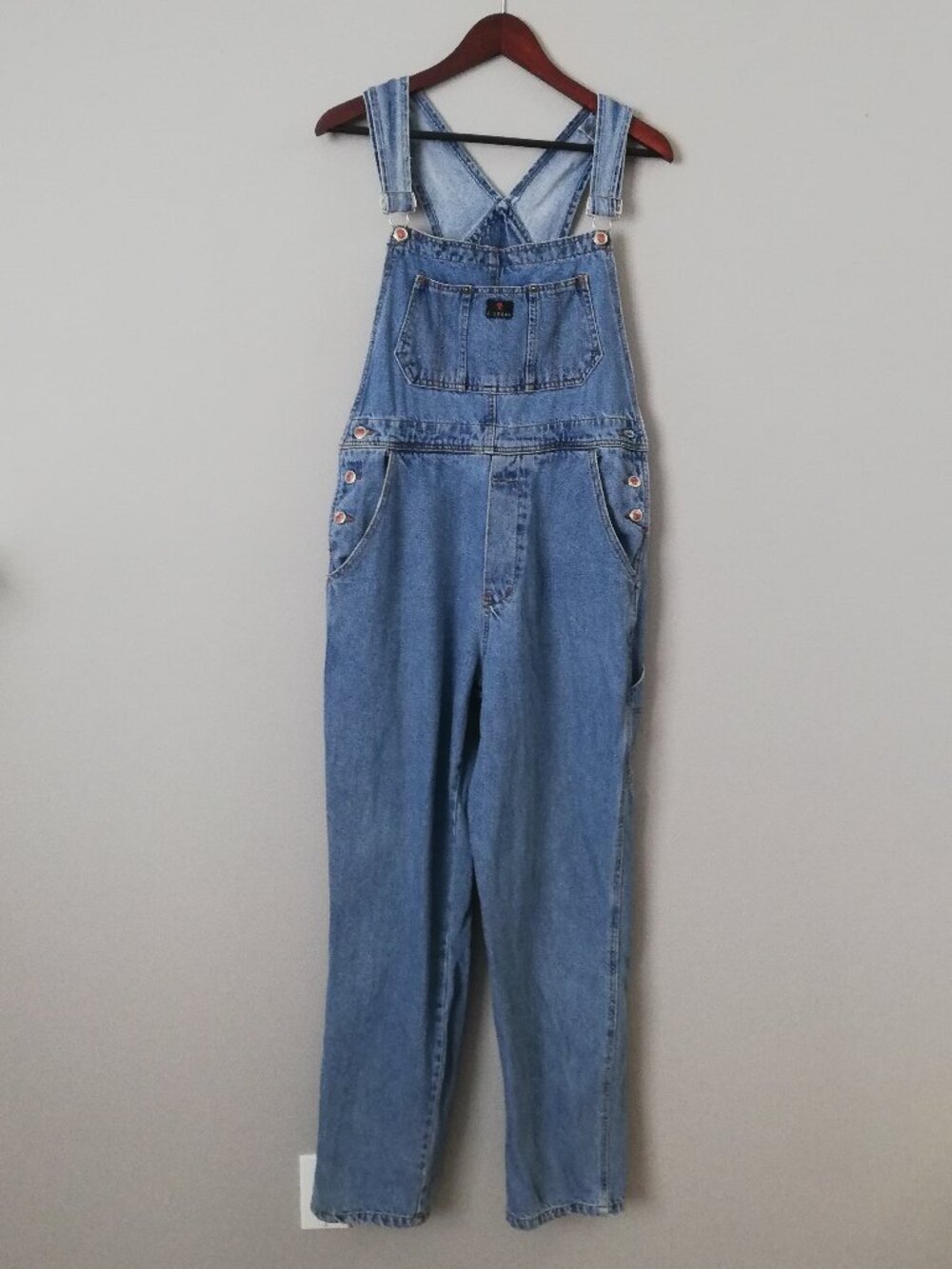 Vintage 90s Denim Bib Overalls Men’s Large Workwear Carpenter Grunge